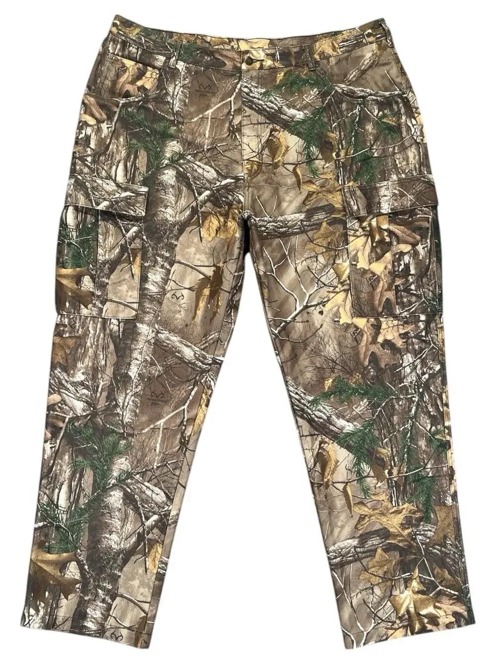 Cabela’s Mens Size 44 Pants Heavy Duty Hunting Cargo Woodland Camo Seclusion3D